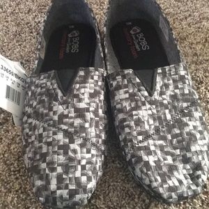 Skechers Bobs Memory Foam Black and Gray Slip On